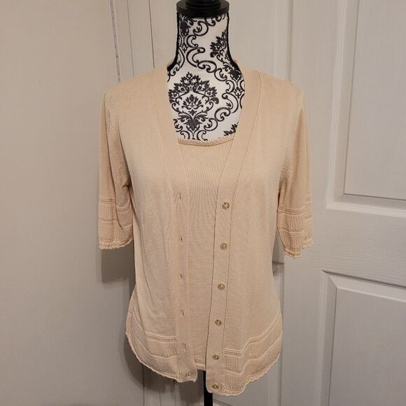 Chadwicks knit cami and sweater - Picture 1 of 10